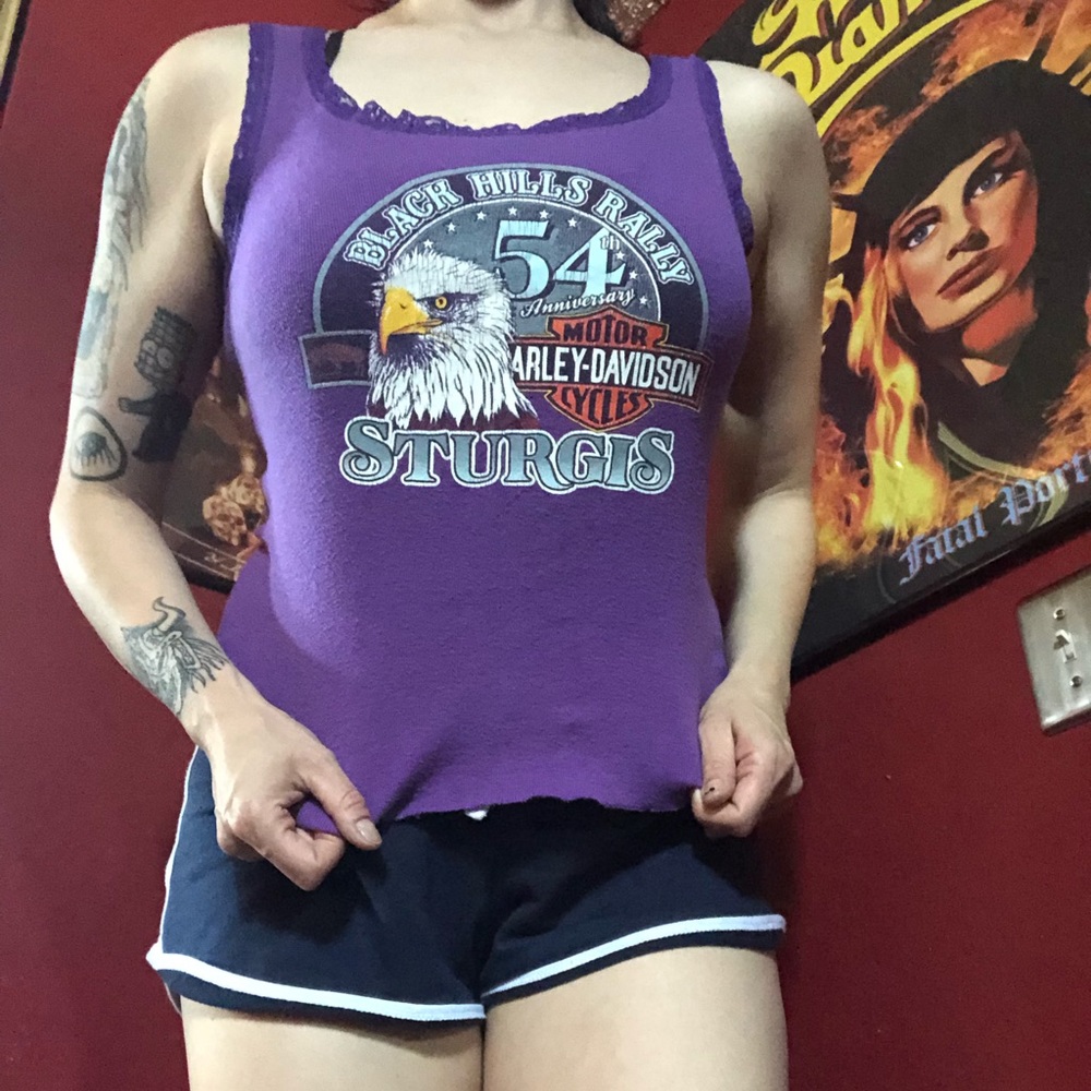 Vintage Sturgis rally lace tank